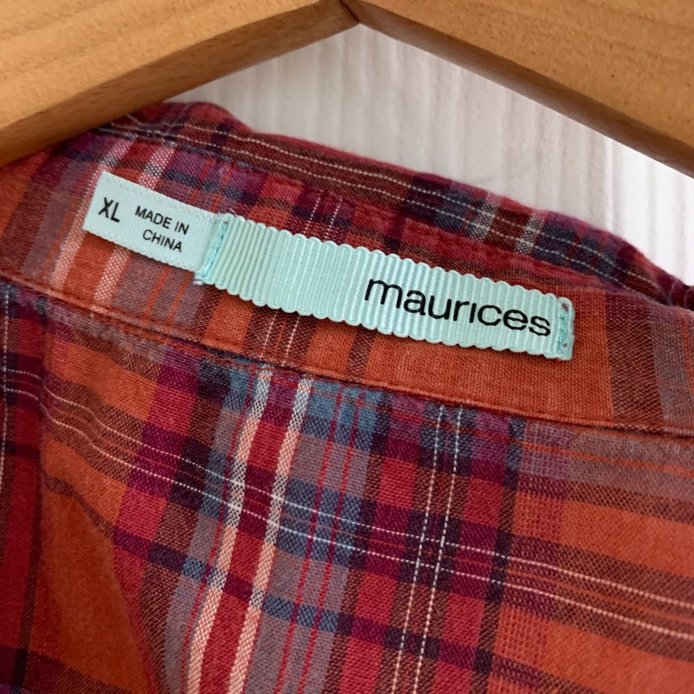 Maurices Women's Red Top Blouse, Size XL - Picture 5 of 12
